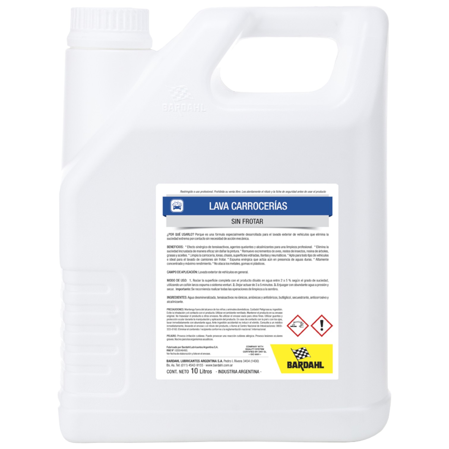 LAVA CARROCERIAS SIN FROTAR 10 L