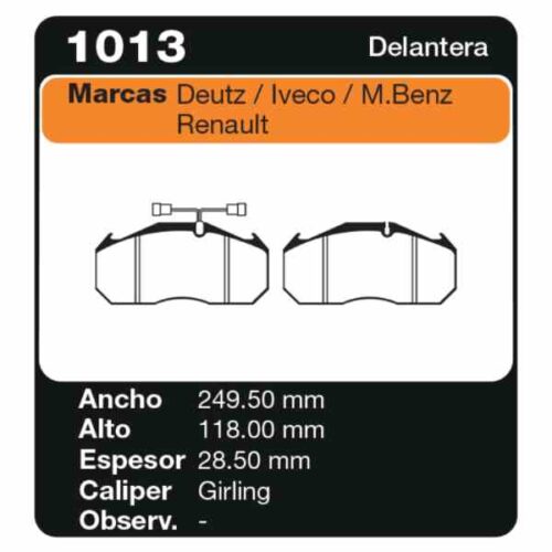 PASTILLAS DE FRENO MERCEDES BENZ MB O 340/350 91/ - O 404