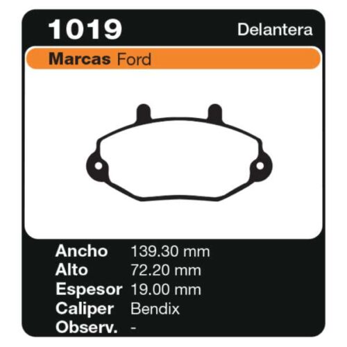 PASTILLAS DE FRENO FORD TRANSIT (09/91-07/94)