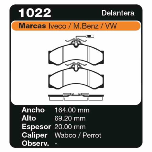 PASTILLAS DE FRENO MERCEDES BENZ SPRINTER MB 412D 00/02 - MB