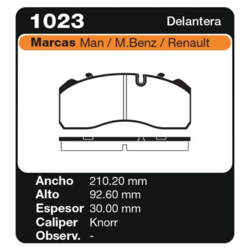 PASTILLAS DE FRENO MERCEDES BENZ 1115- ATEGO 1215-1528 99/