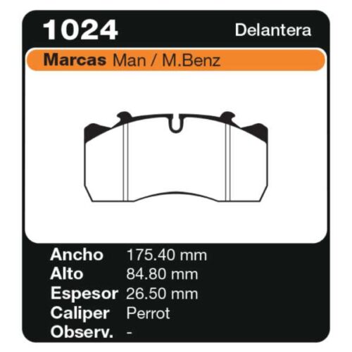 PASTILLAS DE FRENO MERCEDES BENZ 914 C ELECTRONICO 98/- LO