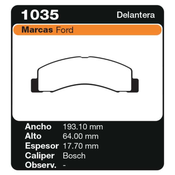 PASTILLAS DE FRENO FORD F-100 99/