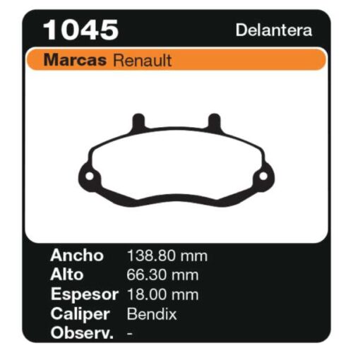 PASTILLAS DE FRENO RENAULT MASTER 2.5 D - 2.8 99/