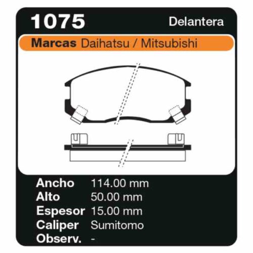 PASTILLAS DE FRENO DAIHATSU TERIOS 1.3 I 2WD 10/97-