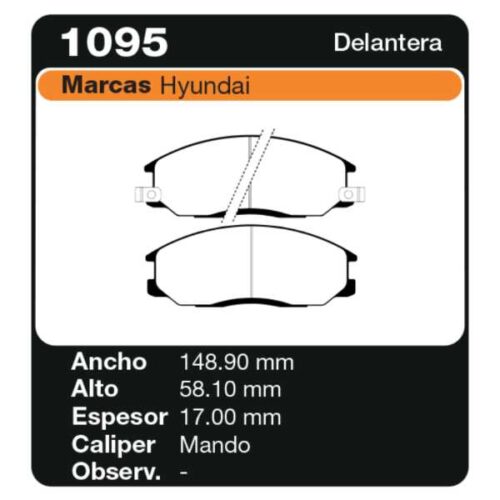 PASTILLAS DE FRENO HYUNDAI SANTA FE 2.0-2.4-2.7 00/