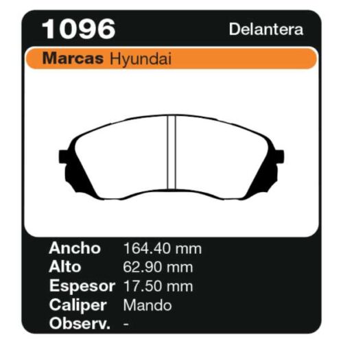 PASTILLAS DE FRENO HYUNDAI H1 07/