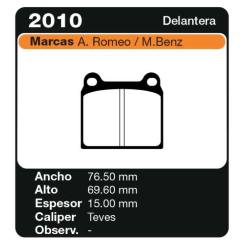 PASTILLAS DE FRENO OPEL MONZA A (22)(04/78-08/86)