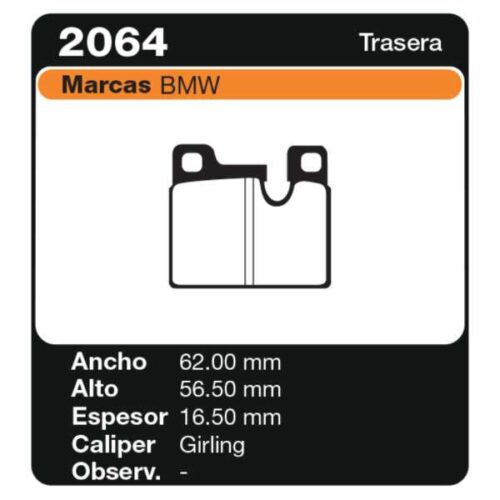PASTILLAS DE FRENO BMW 7 - SERIE SEDAN