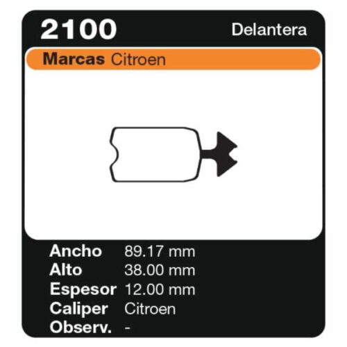 PASTILLAS DE FRENO CITROEN AMI 8 69-77