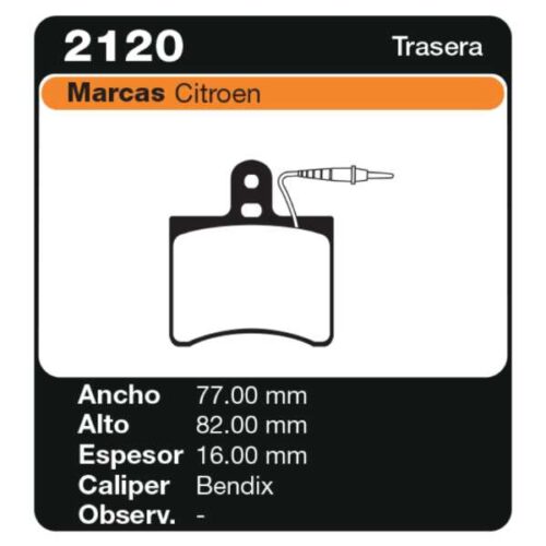 PASTILLAS DE FRENO CITROEN GS/GSA (04/70-07/86)