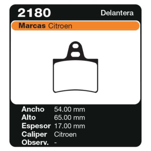 PASTILLAS DE FRENO CITROEN GSX 2400 79/82