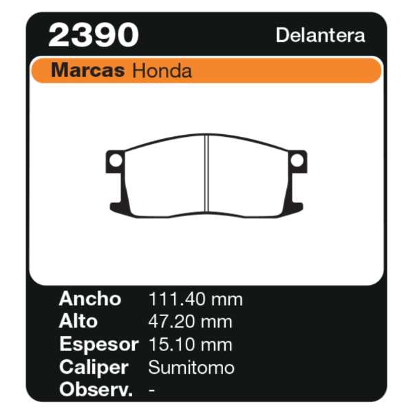PASTILLAS DE FRENO HONDA ACCORD II (SJ/SY) 1.6 EX 81-82
