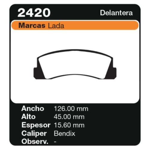 PASTILLAS DE FRENO LADA NIVA 90/95