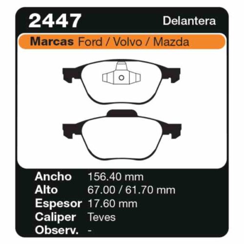 PASTILLAS DE FRENO FORD FOCUS C-MAX (10/03-)
