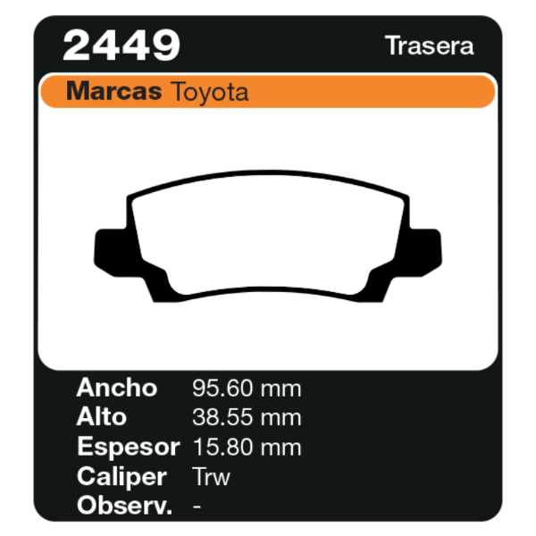 PASTILLAS DE FRENO TOYOTA COROLLA (_E12_)
