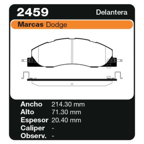 PASTILLAS DE FRENO DODGE RAM 2500 - 3500 09/