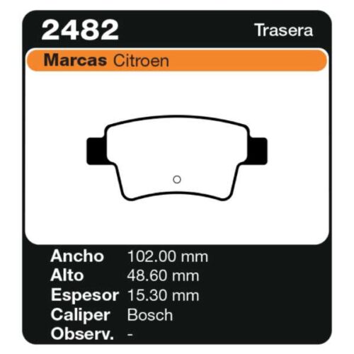 PASTILLAS DE FRENO CITROEN C4 GRAND PICASSO 07/