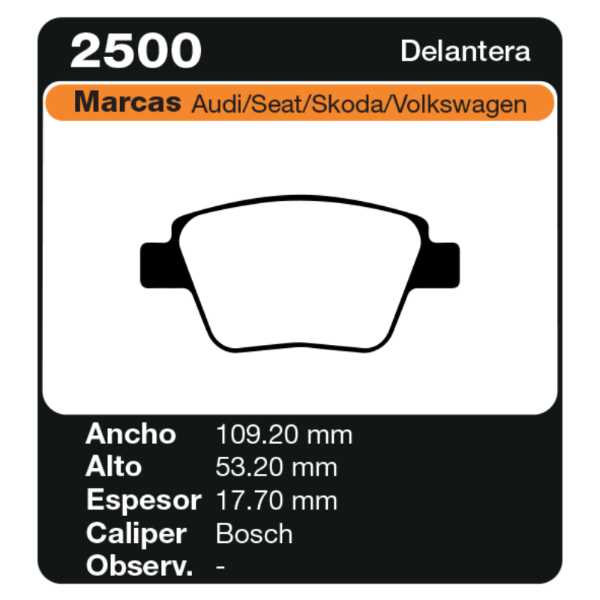PASTILLAS DE FRENO VOLKSWAGEN TOURAN 10