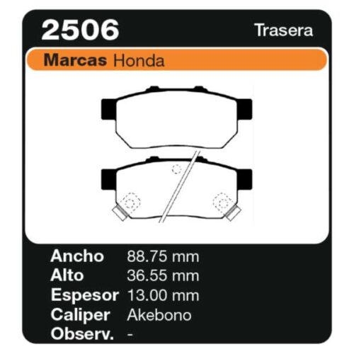 PASTILLAS DE FRENO HONDA CIVIC 1.6I 16V ES / VT / ESI 92 /