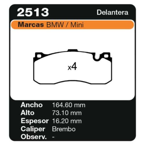 PASTILLAS DE FRENO MINI MINI COOPER 06