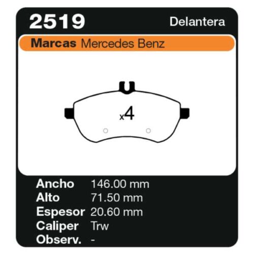 PASTILLAS DE FRENO MERCEDES BENZ E-CLASS (A207) 01.10