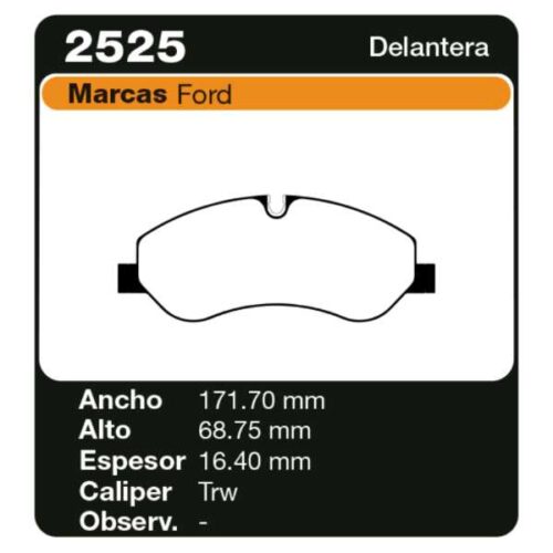 PASTILLAS DE FRENO FORD TRANSIT VI 2.2 TDCI (CHASIS) 470E