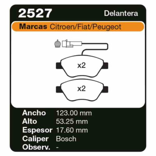 PASTILLAS DE FRENO FIAT QUBO 11/