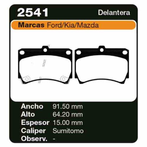 PASTILLAS DE FRENO MAZDA 323 - 121 // KIA RIO //