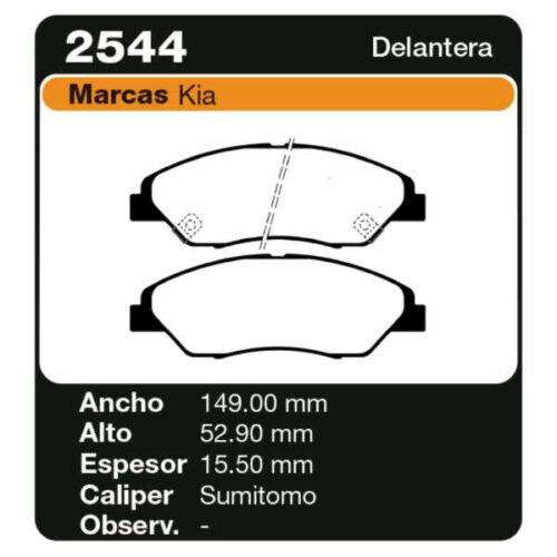 PASTILLAS DE FRENO KIA GRAN SPORTAGE 98// SPORTAGE 99/03