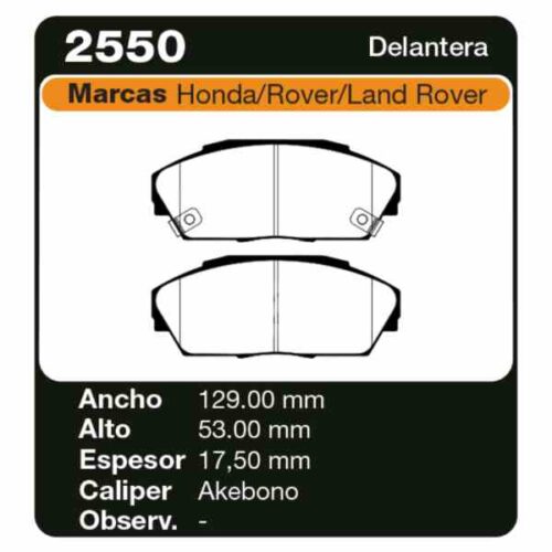 PASTILLAS DE FRENO HONDA ACCORD /COUPE / LEGEND / PRELUDE