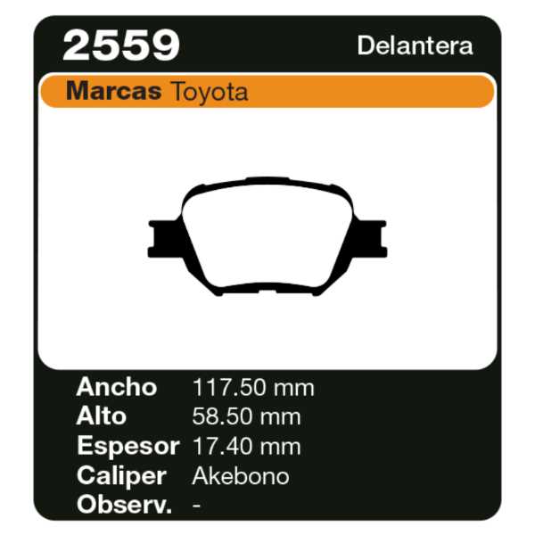 PASTILLAS DE FRENO TOYOTA COROLLA 1.6- 1.8- 2.0- DIESEL 02/