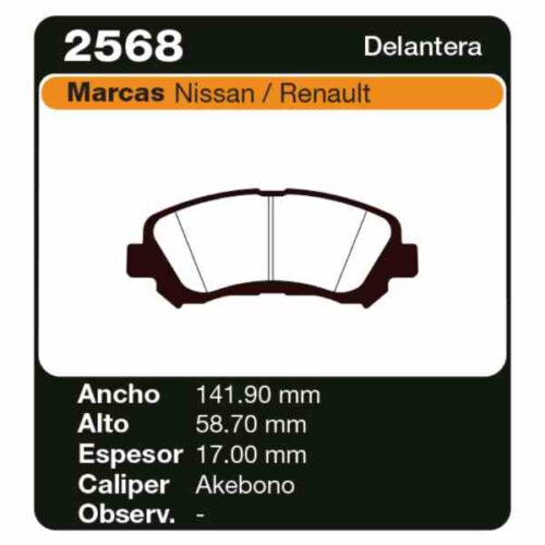 PASTILLAS DE FRENO RENAULT  KOLEOS 2.0 DCI - 2.7 16V 4WD 08/