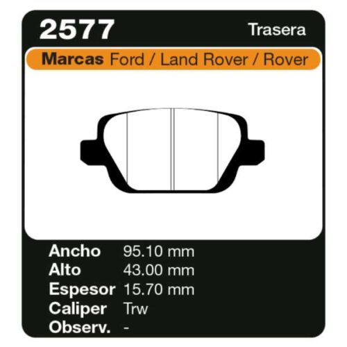 PASTILLAS DE FRENO FORD  KUGA 2.0 TDCI 08 / FREELANDER II