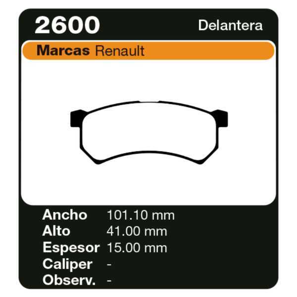 PASTILLAS DE FRENO RENAULT KWID 1.0 LIFE - ZEN - INTENSE