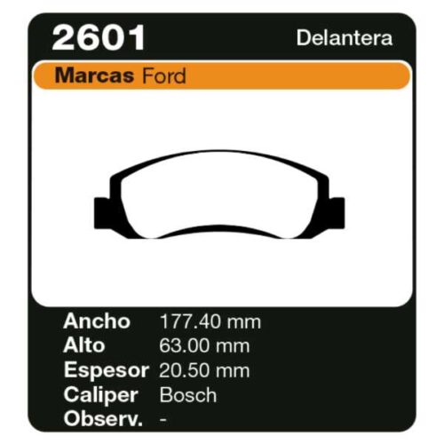 PASTILLAS DE FRENO FORD  F-250 SPORT FX4 - F-250 XL / XLT 06