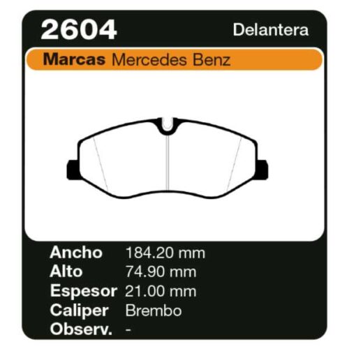 PASTILLAS DE FRENO MERCEDES BENZ VITO III