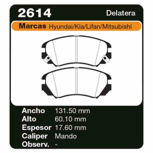PASTILLAS DE FRENO HYUNDAI TUCSON CRDI 2004/…