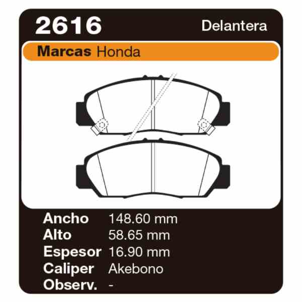 PASTILLAS DE FRENO HONDA CIVIC VIII 06/…