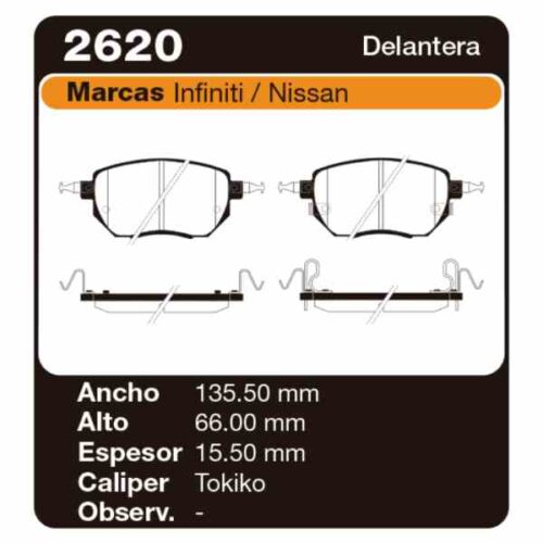 PASTILLAS DE FRENO NISSAN MURANO / ALTIMA / MAXIMA 03/…
