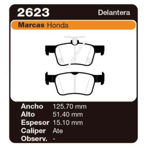 PASTILLAS DE FRENO HONDA CIVIC 1.5 TURBO 15/...