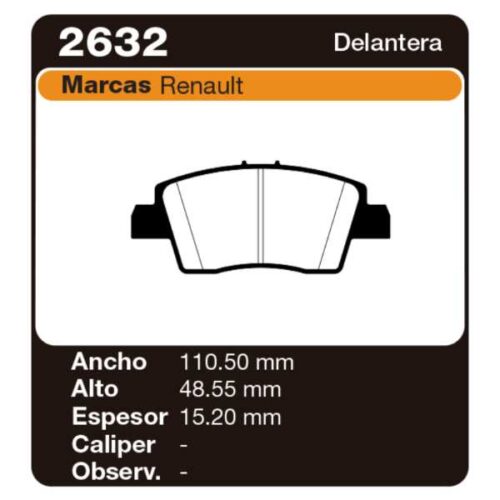 PASTILLAS DE FRENO RENAULT  KWID 1.0 12V OUTSIDER 19/