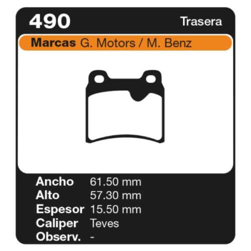 PASTILLAS DE FRENO CHEVROLET VECTRA 90/94
