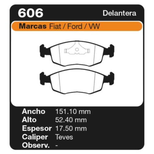 PASTILLAS DE FRENO FIAT PALIO WEEKEND BRASILERO 97/98