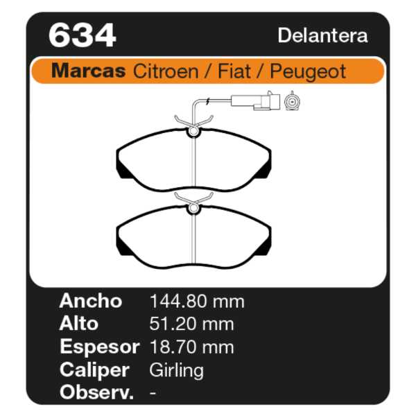 PASTILLAS DE FRENO PEUGEOT BOXER 94/96 1.9D - 2.5D