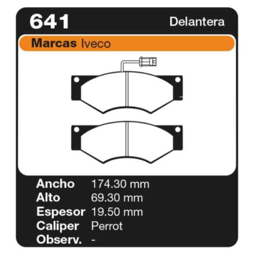 PASTILLAS DE FRENO IVECO DAILY-GRINTA 12 59.12 99/