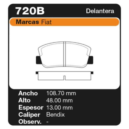 PASTILLAS DE FRENO FIAT 128 - 147 77/86