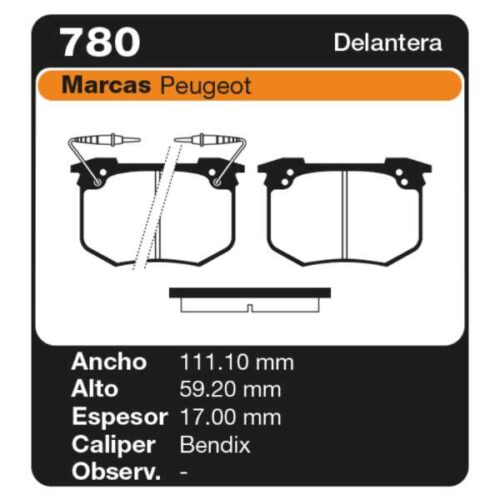 PASTILLAS DE FRENO PEUGEOT 504 82/93