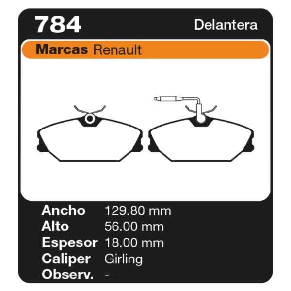 PASTILLAS DE FRENO RENAULT MEGANE I SEDAN (BA)(01/96-11/02)