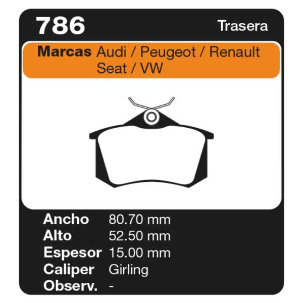 PASTILLAS DE FRENO PEUGEOT 306 92/